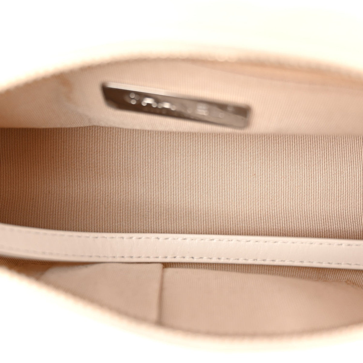 Small Calfskin Hobo Bag - White