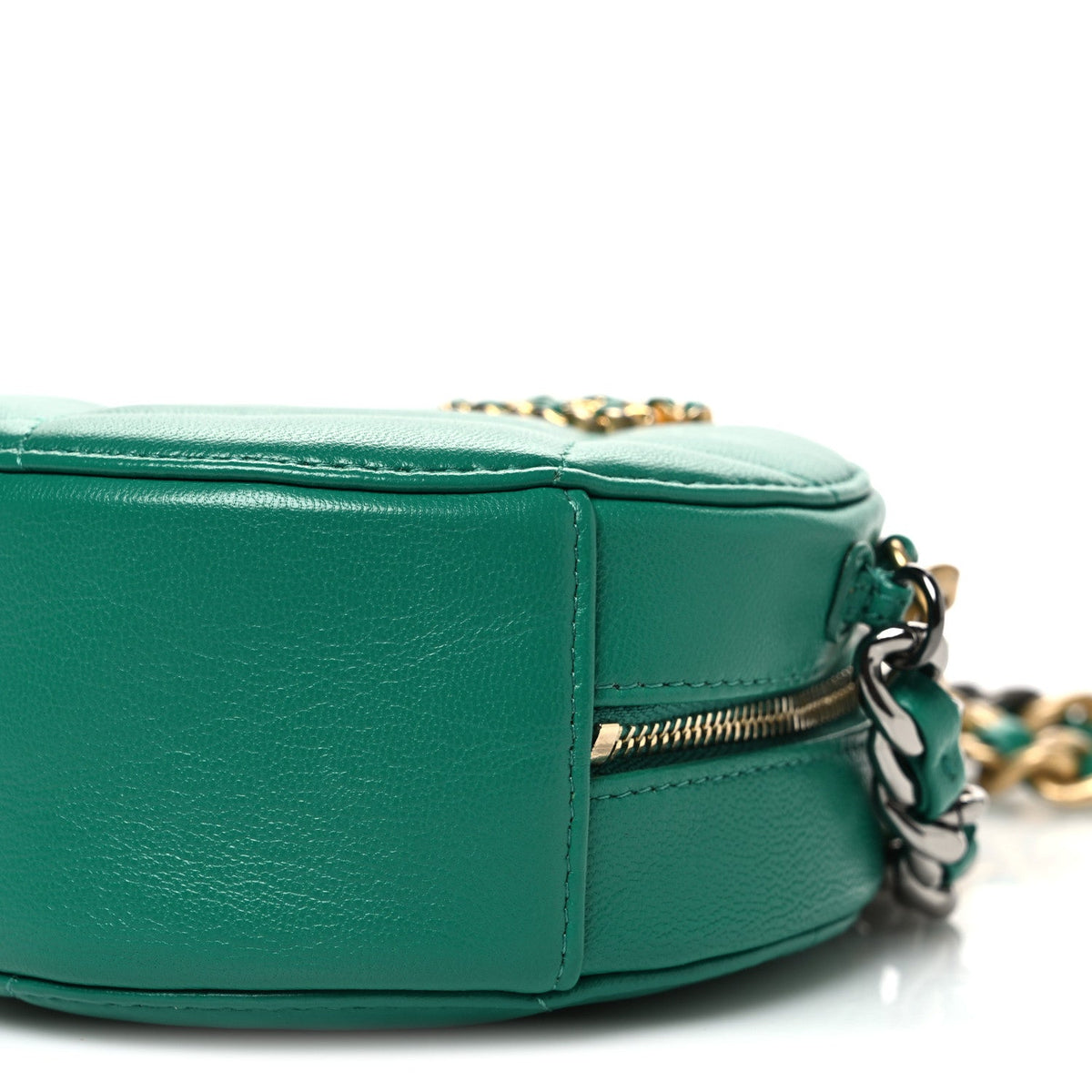 Quilted Lambskin Clutch Bag - Green
