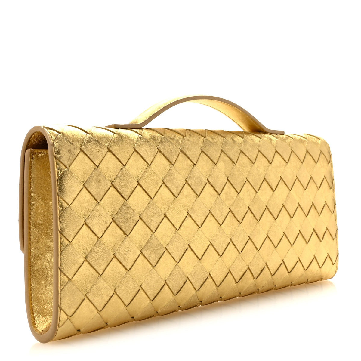 Lambskin Clutch Bag - Gold