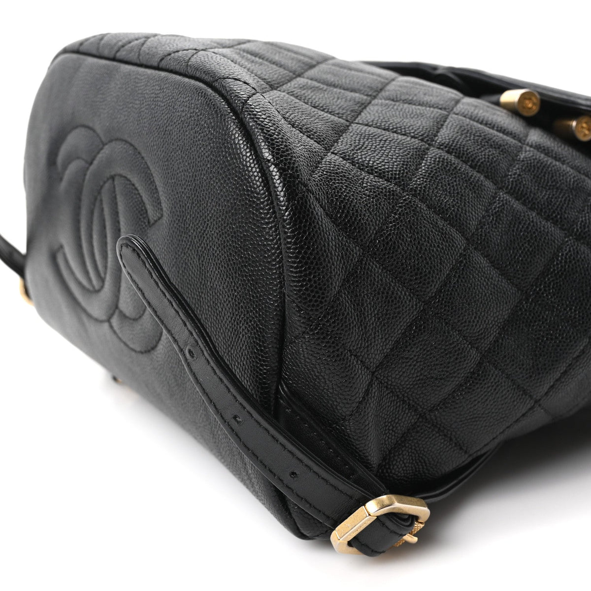 Quilted Caviar Backpack - Black