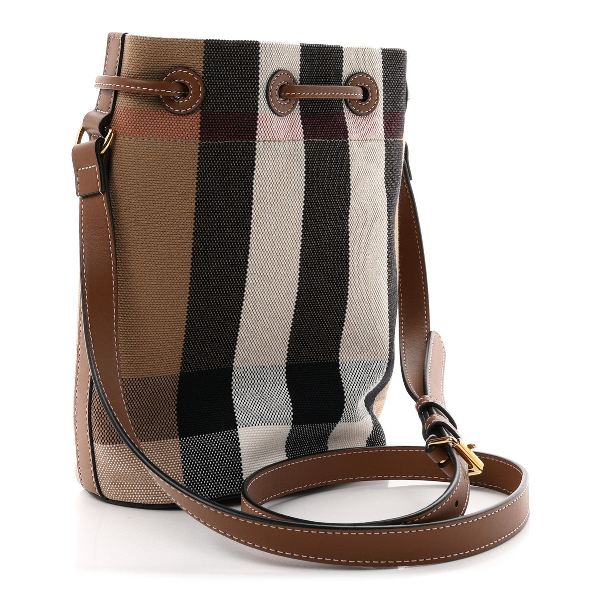 Small Canvas Bucket Bag - Brown