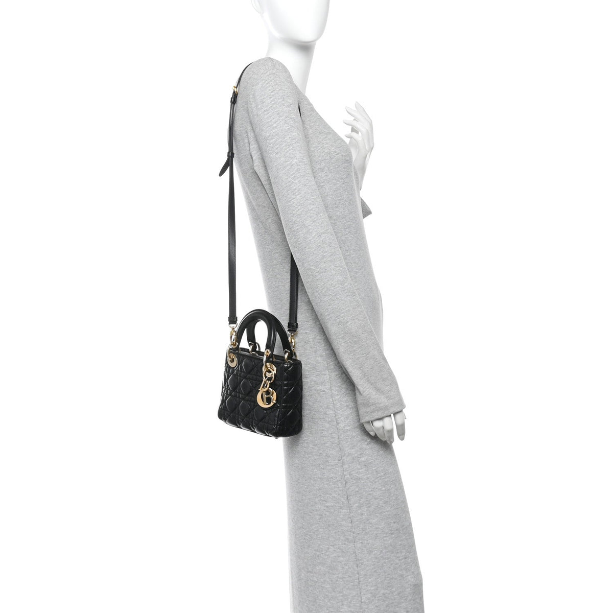 Mini Lambskin Handbag - Black