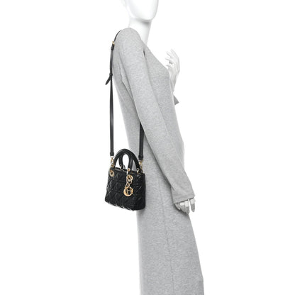 Mini Lambskin Handbag - Black