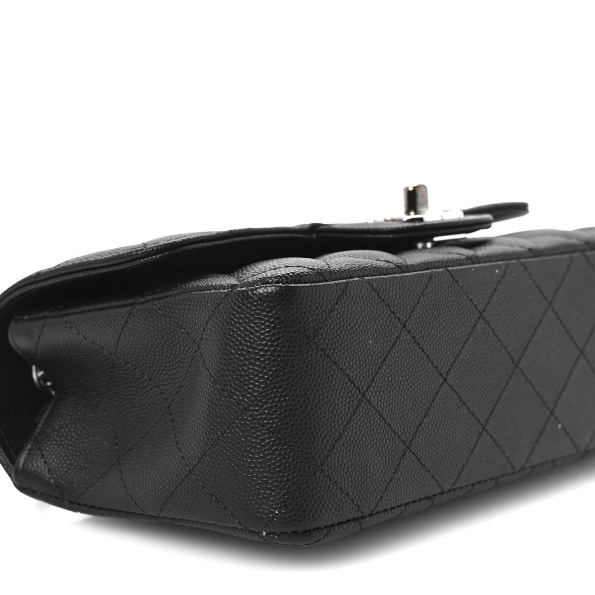 Mini Quilted Caviar Flap Shoulder Bag - Tan