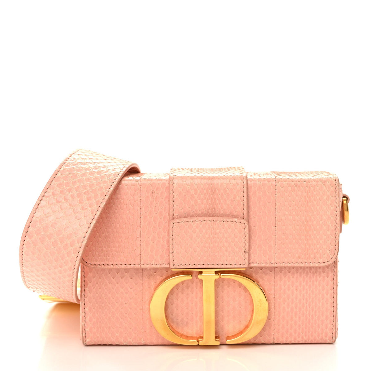 Snakeskin 30 Montaigne Box Bag Rose Clai Handbag