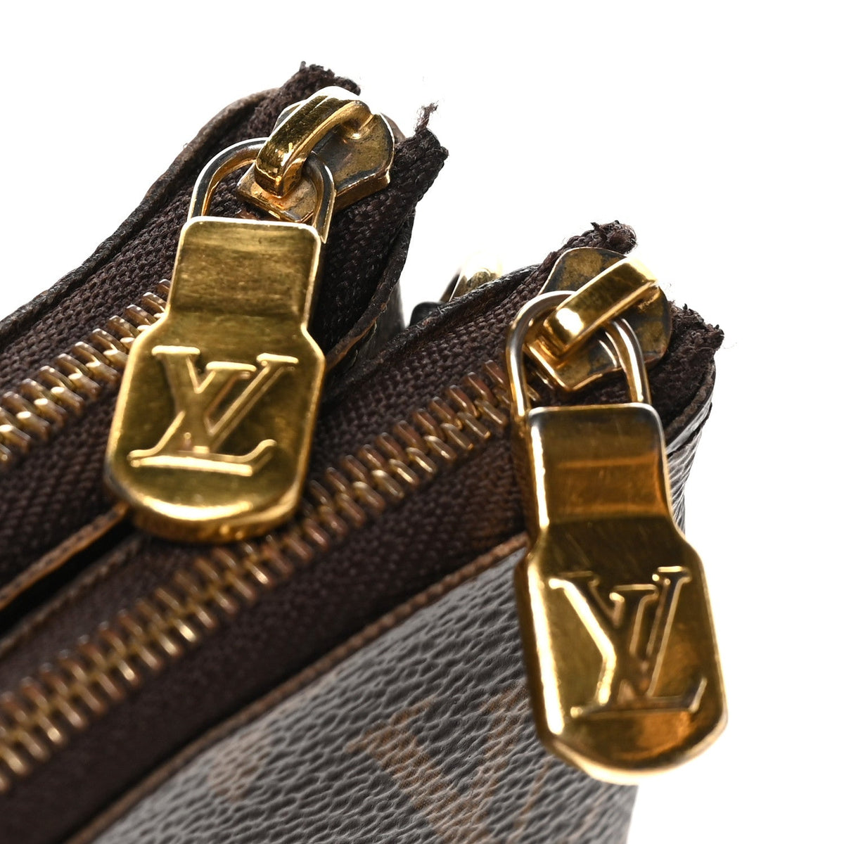 Reverse Monogram Giant Double Zip Pochet Handbag