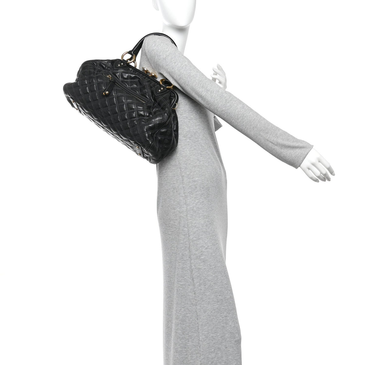 Quilted Calfskin Handbag - Black