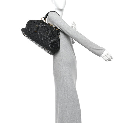 Quilted Calfskin Handbag - Black