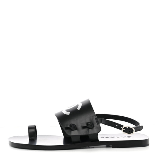 Goatskin CC Sandals Black