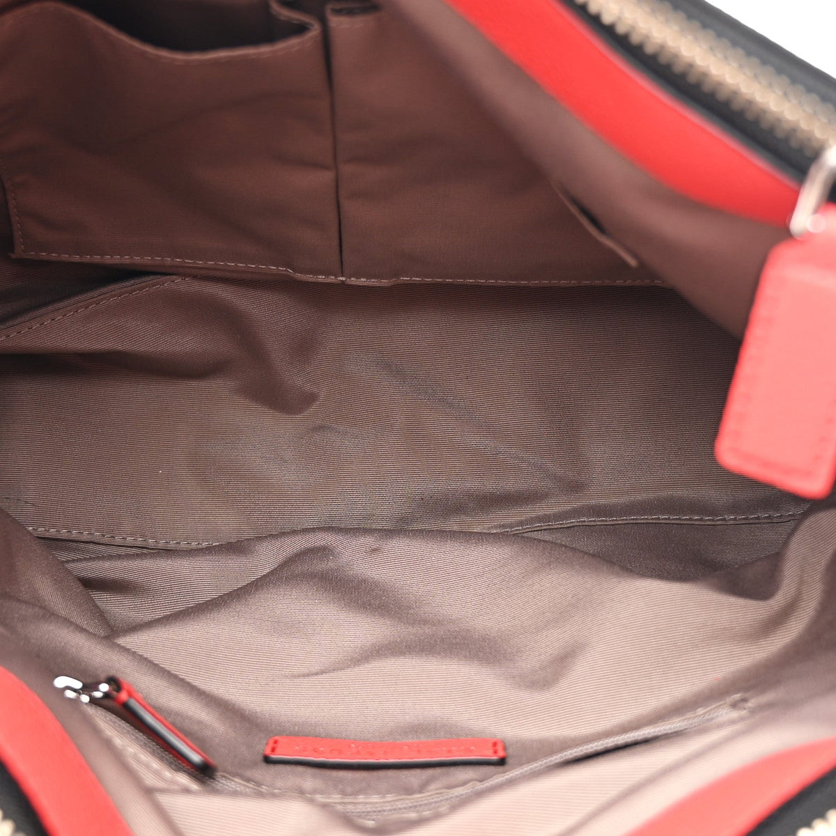 Calfskin Satchel Bag - Red