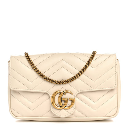 Mini Calfskin Shoulder Bag - White