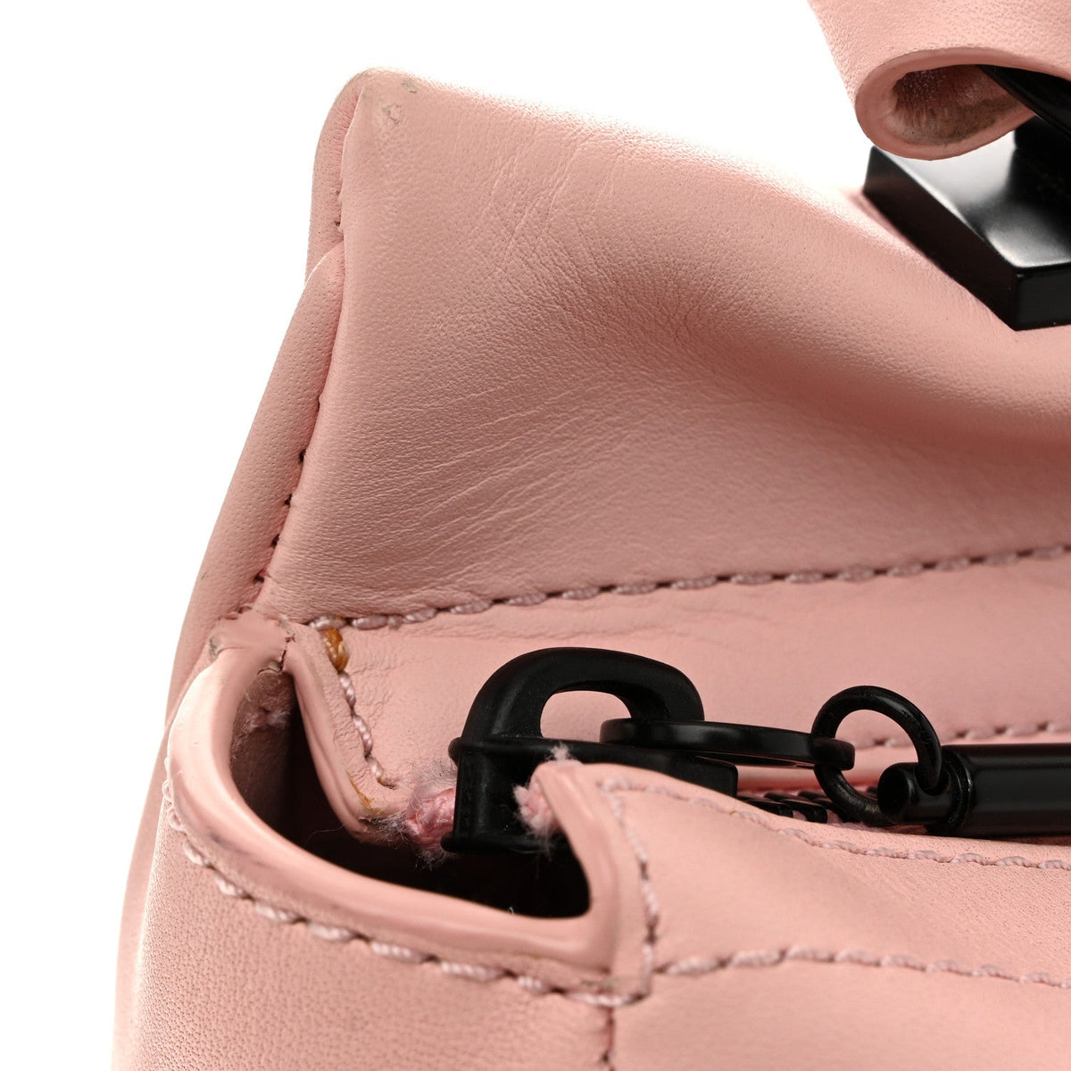 Small Calfskin Satchel Bag - Pink