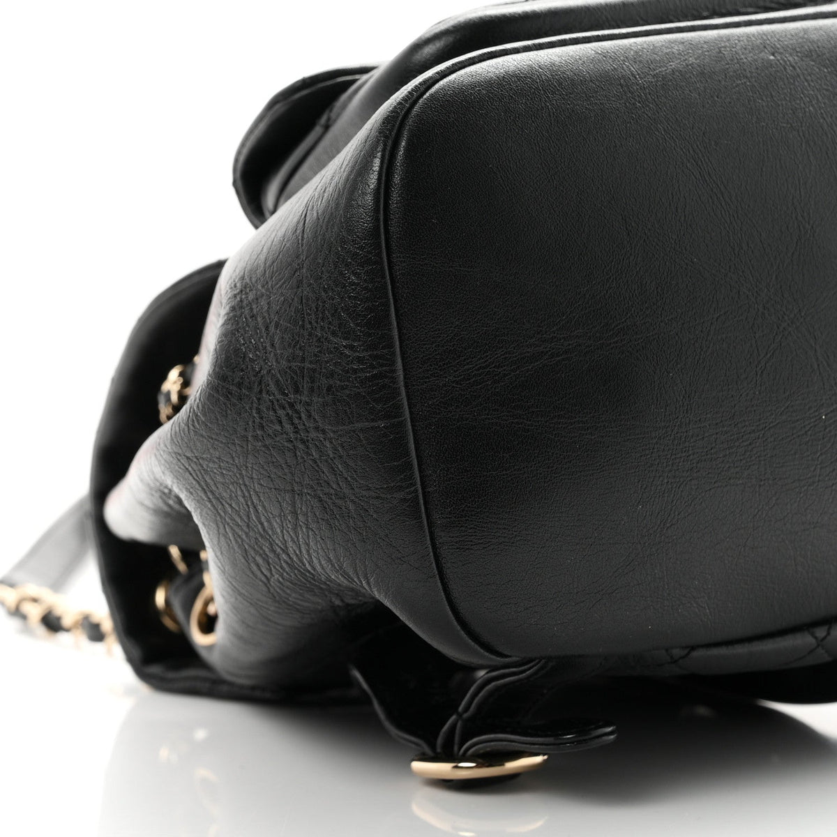 Small Quilted Calfskin Backpack - Black