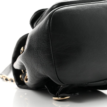 Small Quilted Calfskin Backpack - Black