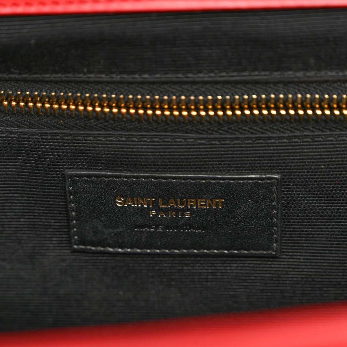 Large Calfskin Satchel Bag - Red