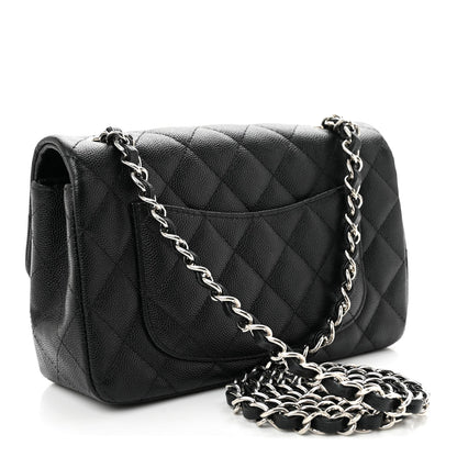 Mini Quilted Caviar Flap Shoulder Bag - Tan