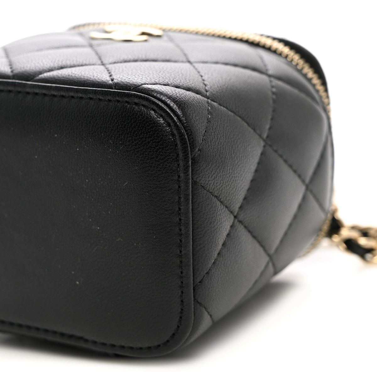 Mini Quilted Lambskin Handbag - Black