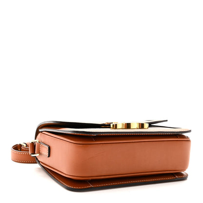 Calfskin Canvas Handbag - Tan
