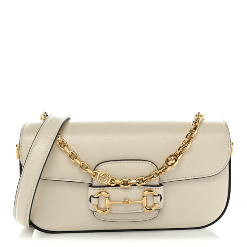 Small Calfskin Shoulder Bag - White