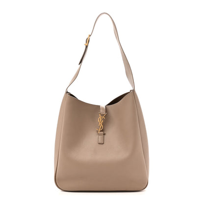 Large Calfskin Hobo Bag - Grey