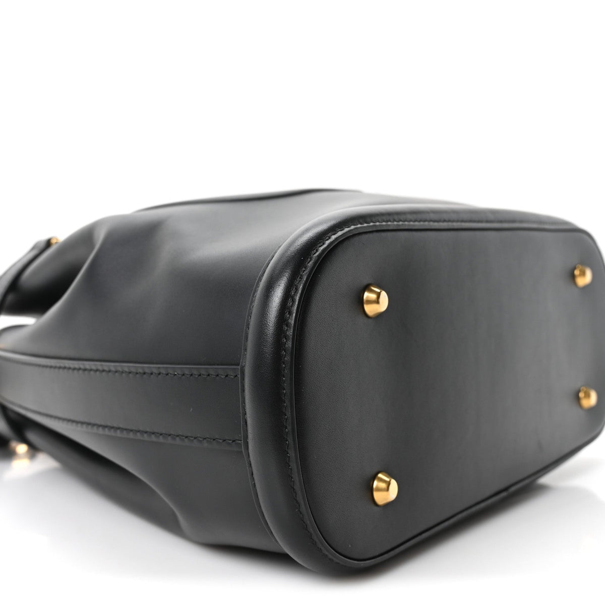 Medium Calfskin Bucket Bag - Black