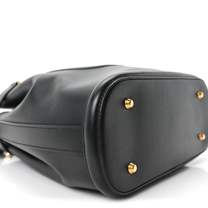 Medium Calfskin Bucket Bag - Black