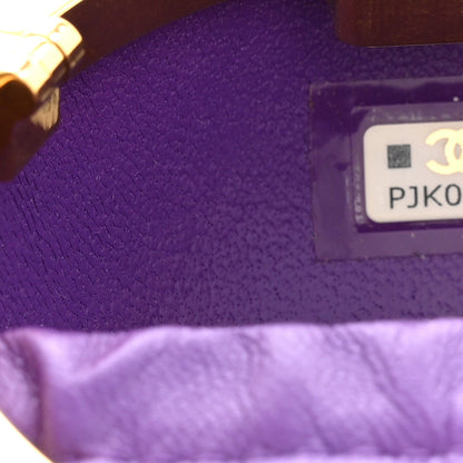 Lambskin Clutch Bag - Purple