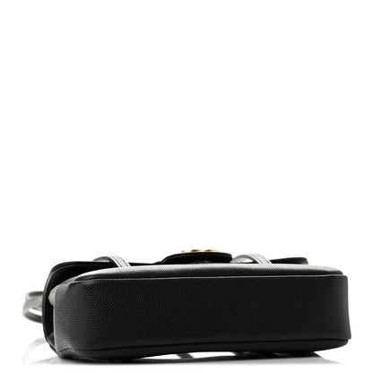 Mini Caviar Shoulder Bag - Black