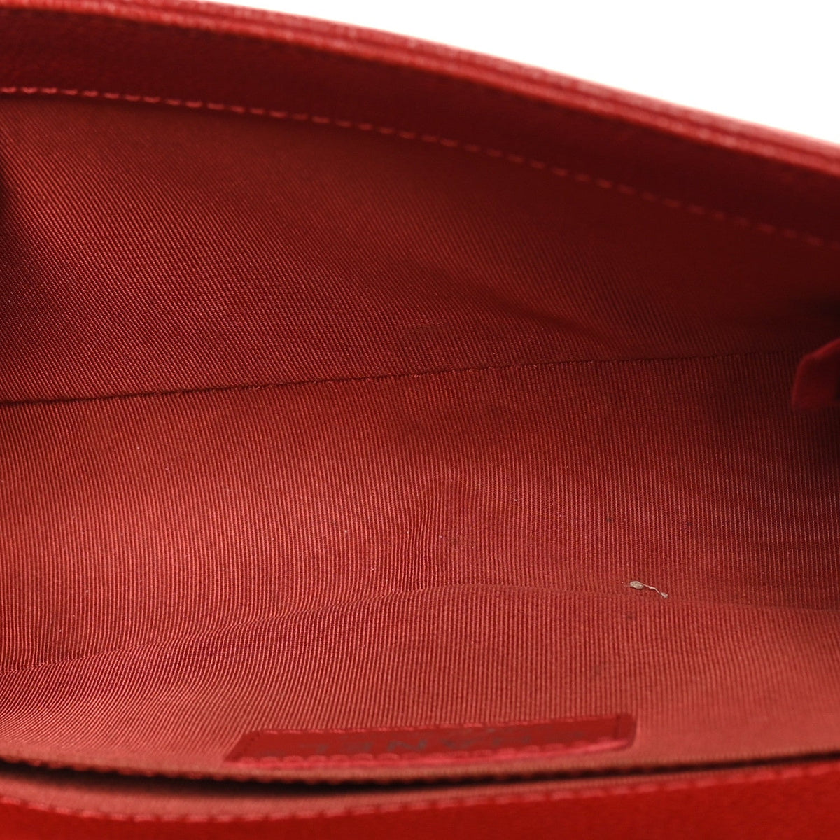 Small Quilted Caviar Flap Shoulder Bag - Red