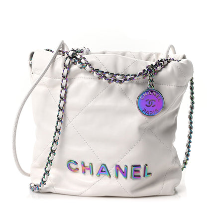 Mini Quilted Calfskin Handbag - White