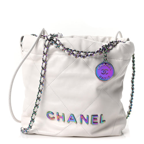 Mini Quilted Calfskin Handbag - White