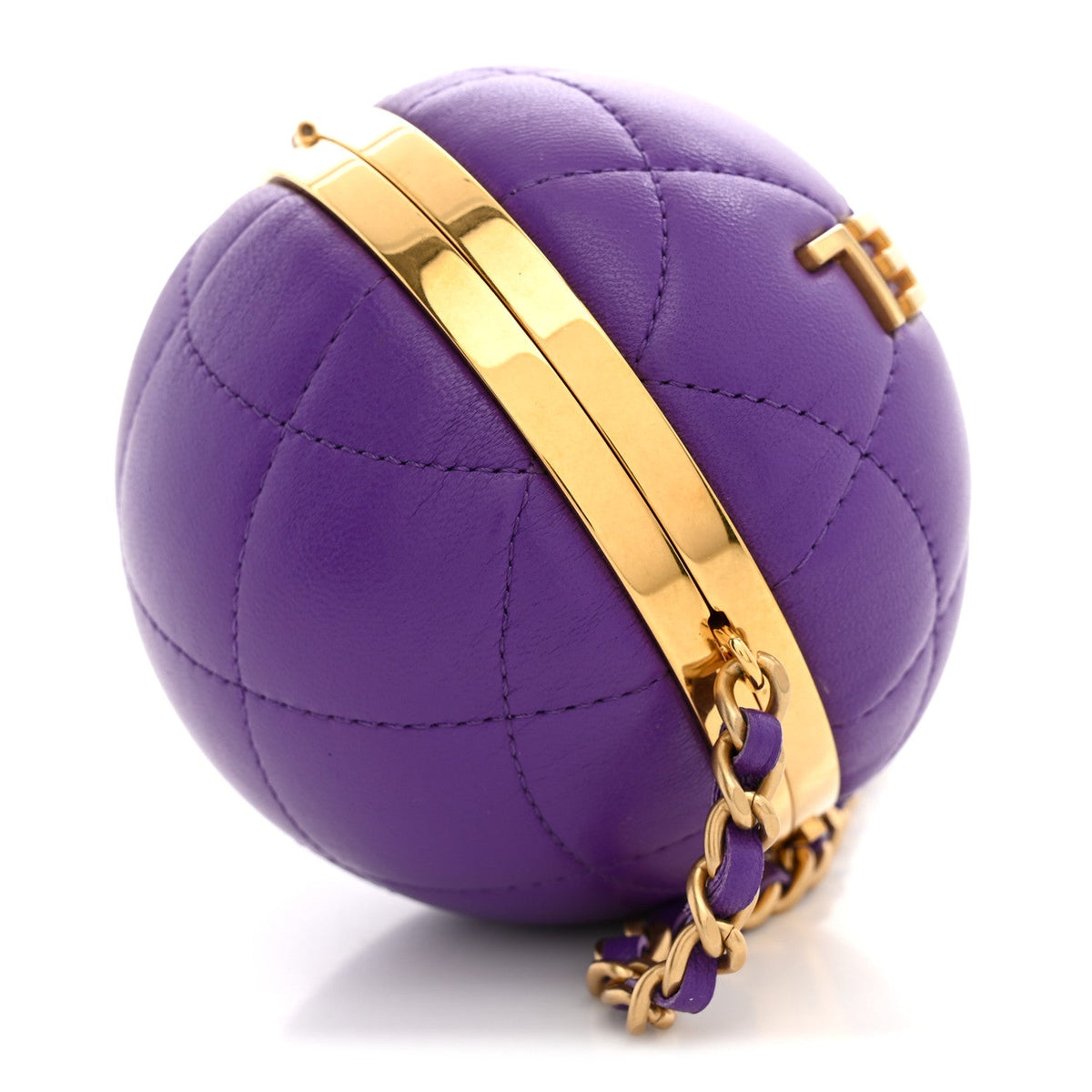 Lambskin Clutch Bag - Purple