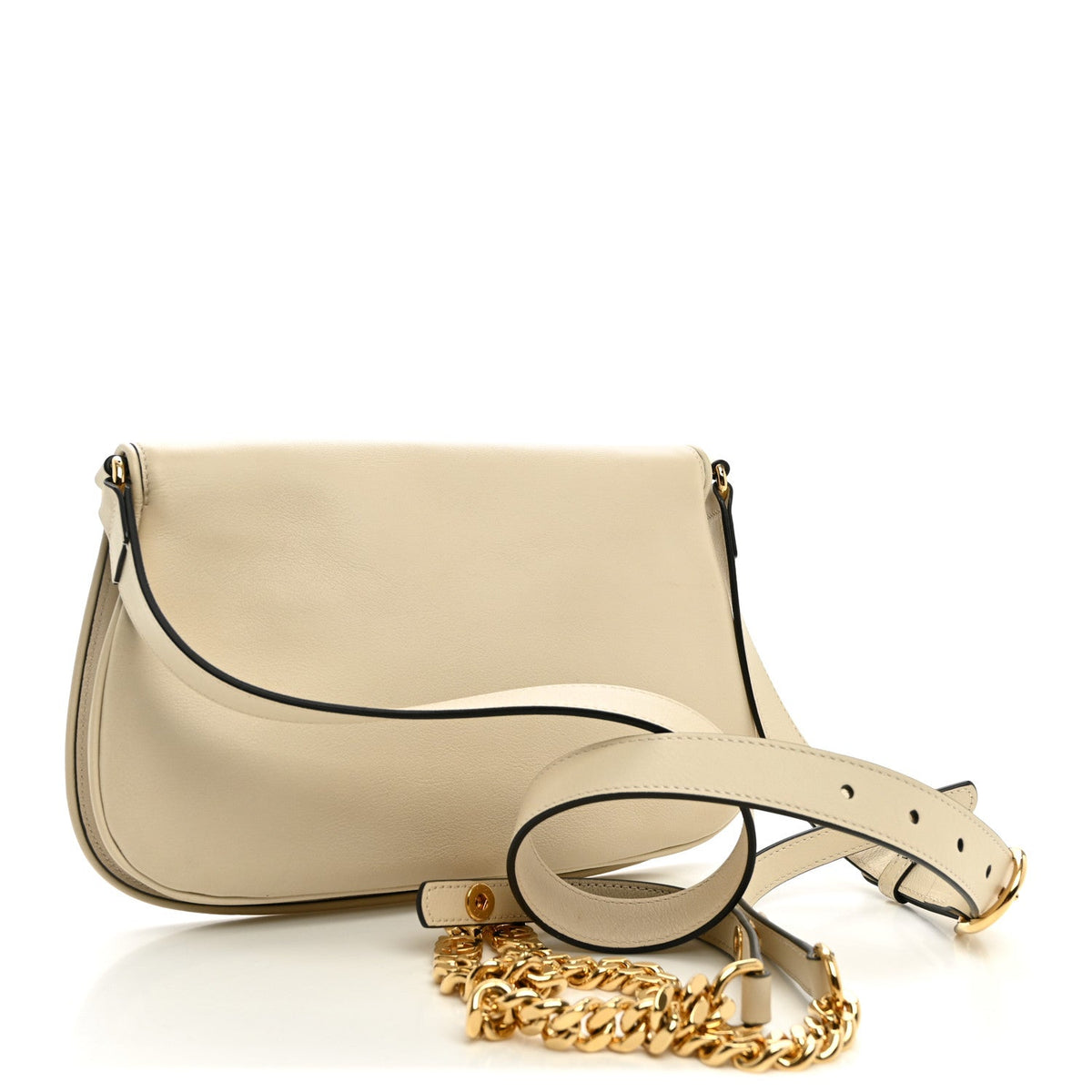 Calfskin Shoulder Bag - White