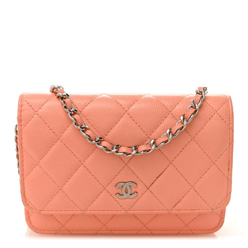 Mini Quilted Caviar Wallet Bag