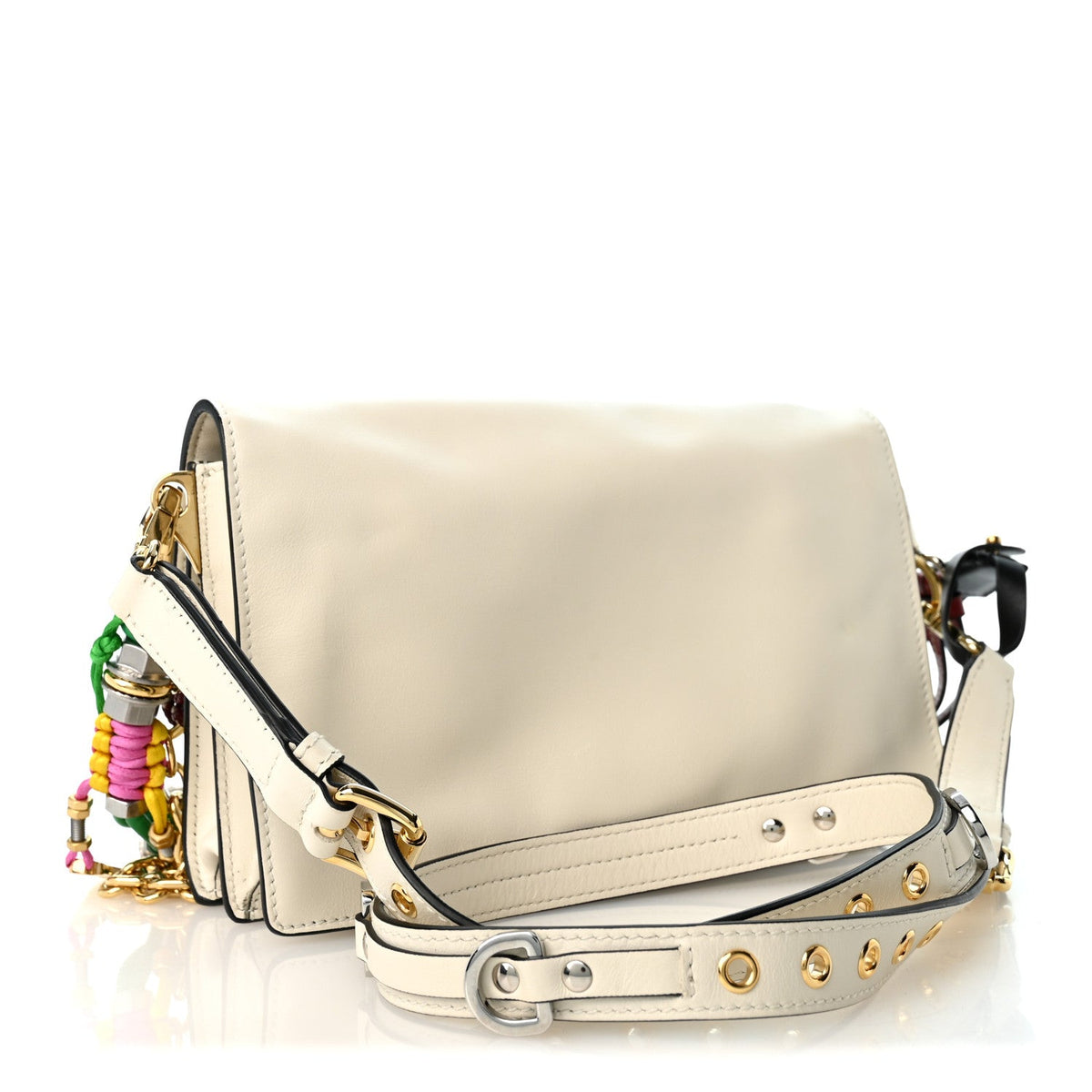 Calfskin Shoulder Bag - White