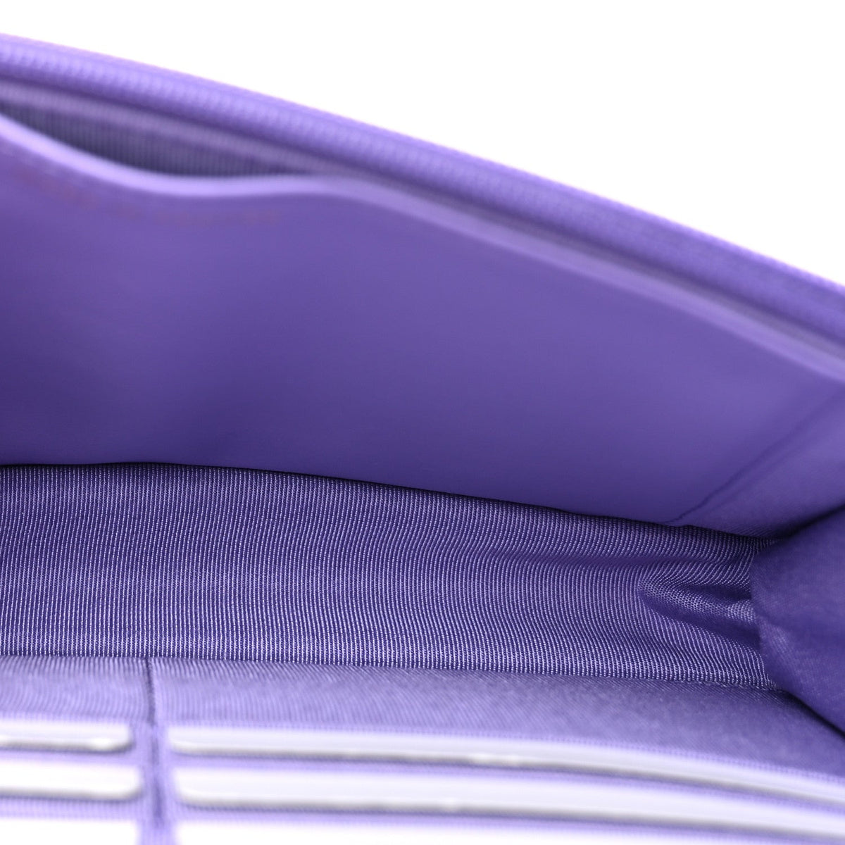 Quilted Caviar Wallet Bag - Purple