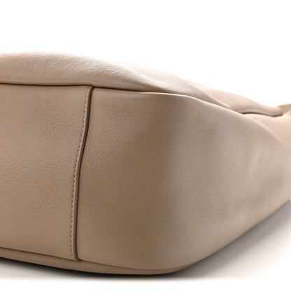 Large Calfskin Hobo Bag - Grey