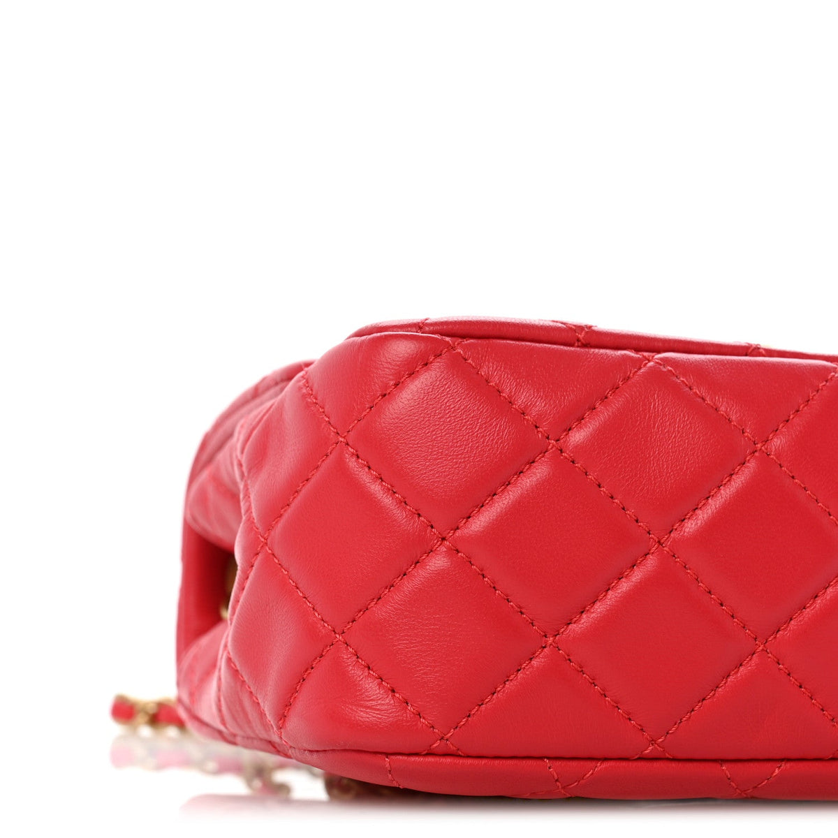 Mini Quilted Lambskin Flap Shoulder Bag - Pink