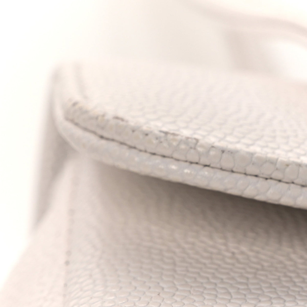 Mini Caviar Shoulder Bag - White