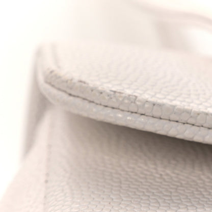 Mini Caviar Shoulder Bag - White
