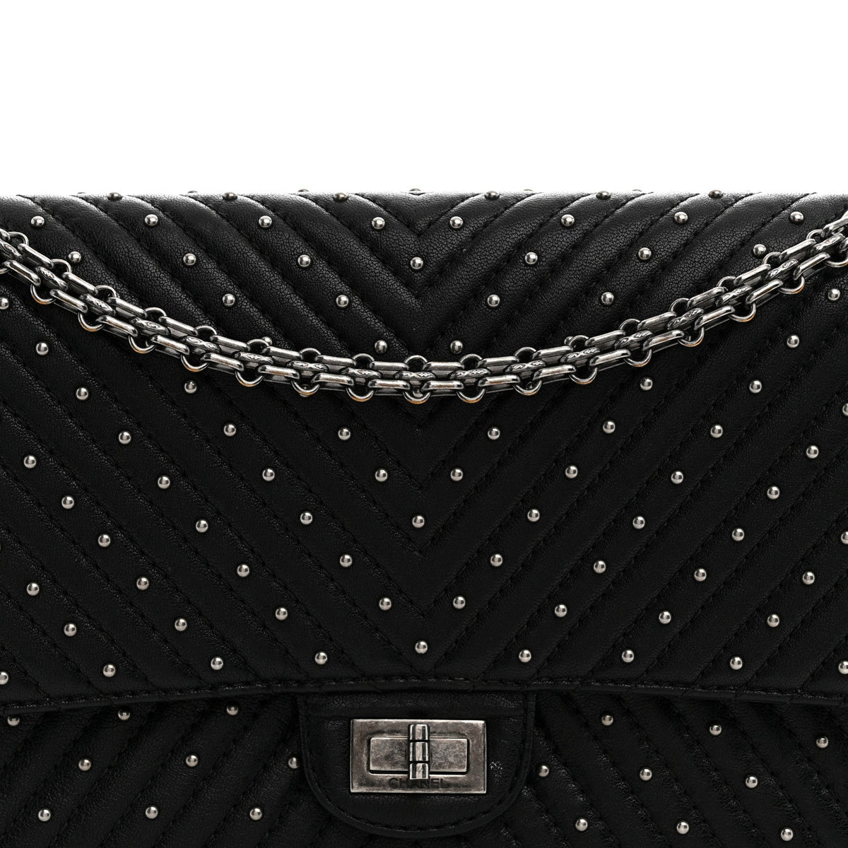 Quilted Sheepskin Flap Shoulder Bag - Black