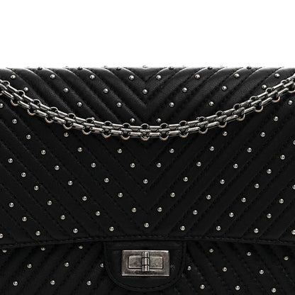 Quilted Sheepskin Flap Shoulder Bag - Black