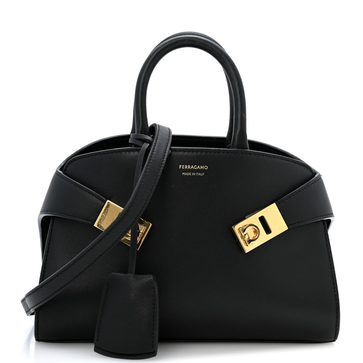Mini Calfskin Handbag - Black