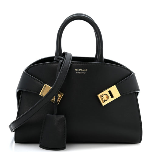 Mini Calfskin Handbag - Black