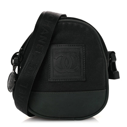Canvas Nylon Crossbody Bag - Black