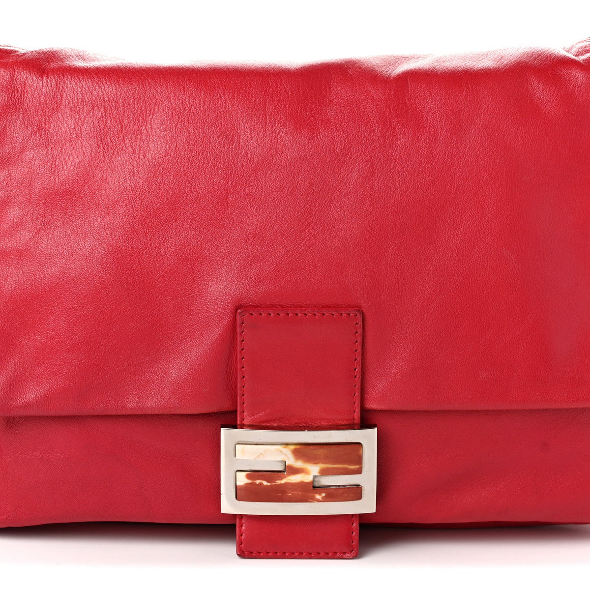 Calfskin Handbag - Red