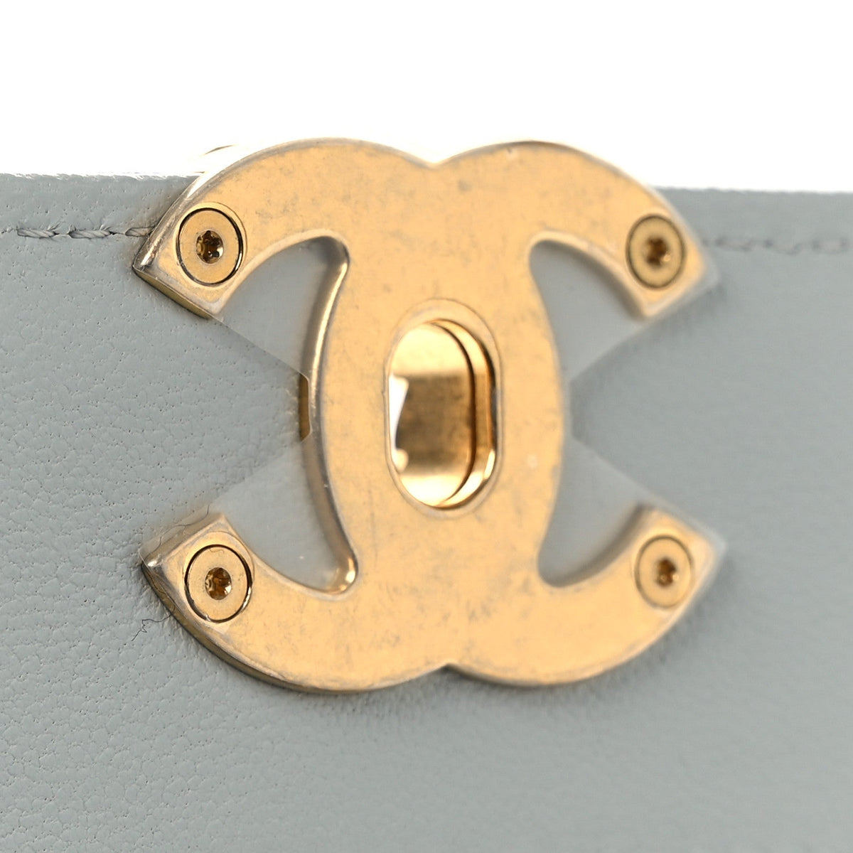 Quilted Lambskin Wallet Bag - Light Blue