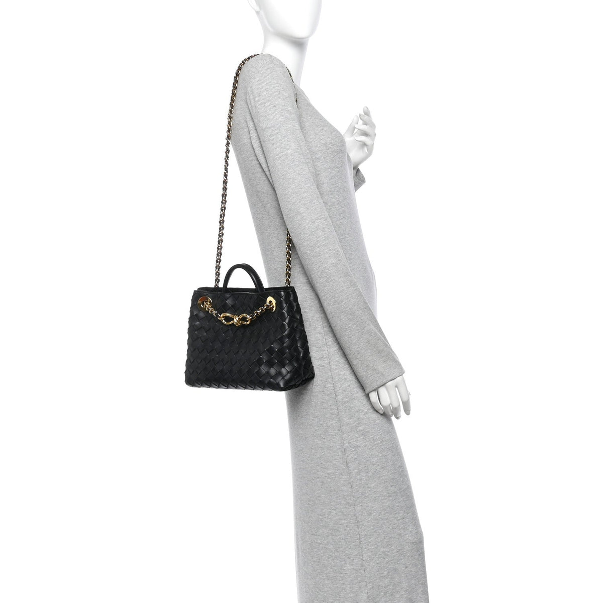Small Nappa Shoulder Bag - Black