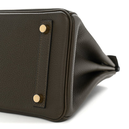 Togo Birkin 25 Vert Loden Handbag