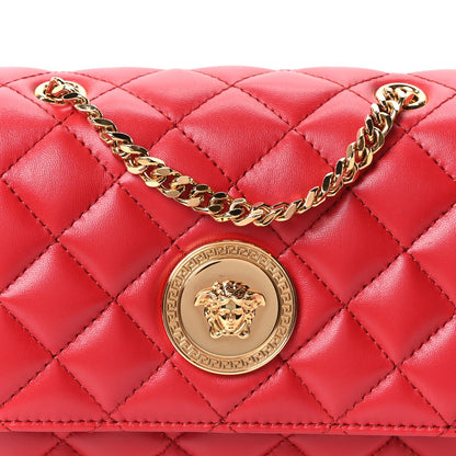 Quilted Nappa Crossbody Bag - Red